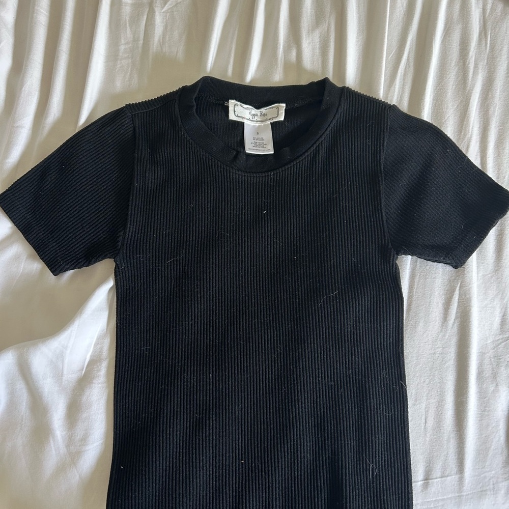 Black Ribbed women’s T-Shirt